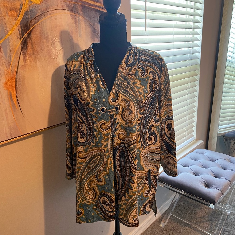 Paisley Print Tunic Top
